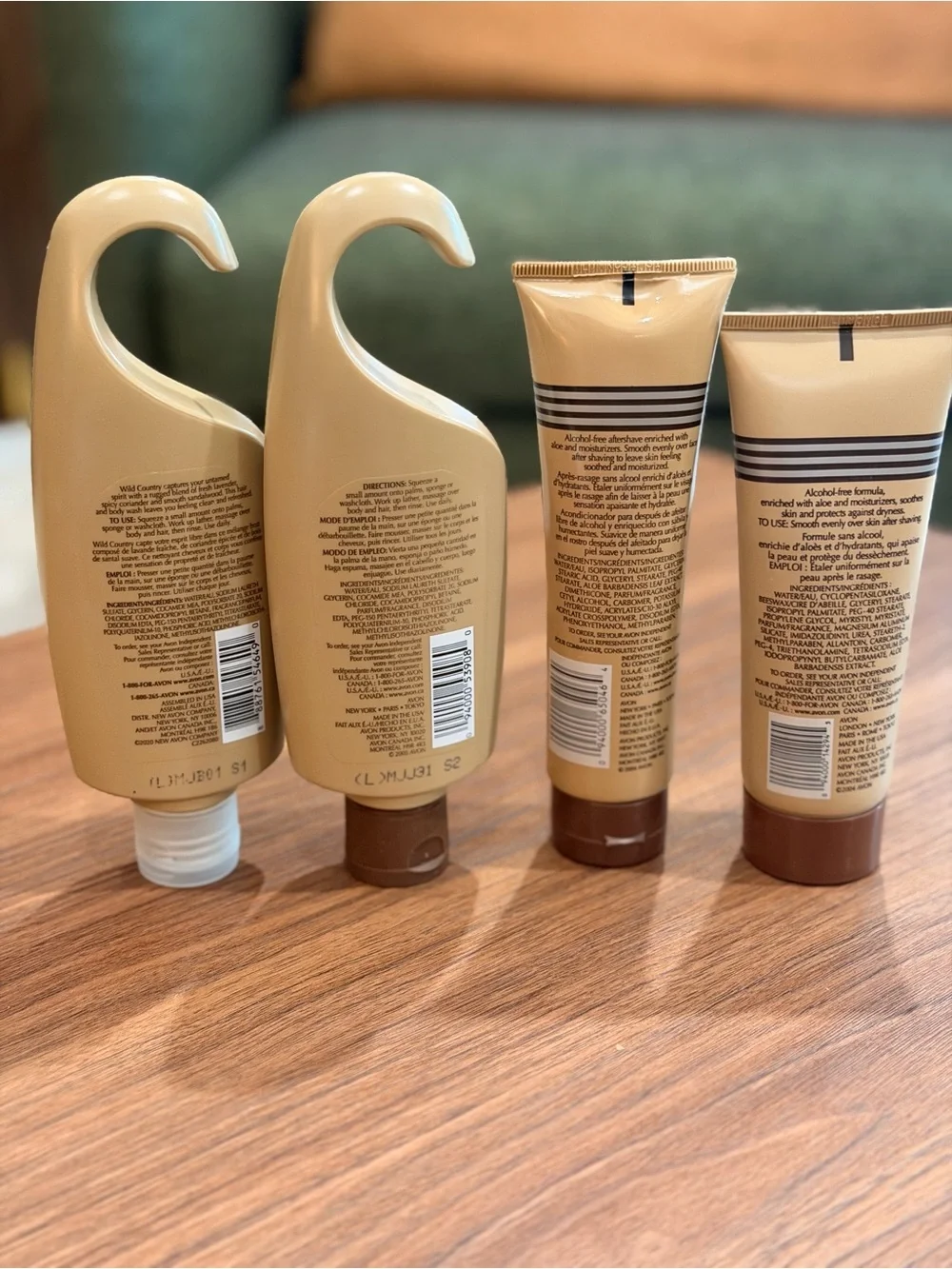 NEW x4 Avon Men's Wild Country Bundle W/ After Shave Conditioner & Hair and Body